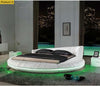 Cozy Modern Leather Round Bed with LED / Lixra