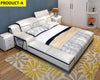 Modern Leather Bed With Adjustable Headrest / Lixra