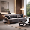 Luxurious Wooden 4-Seater Velvet Fabric Sofa / Lixra
