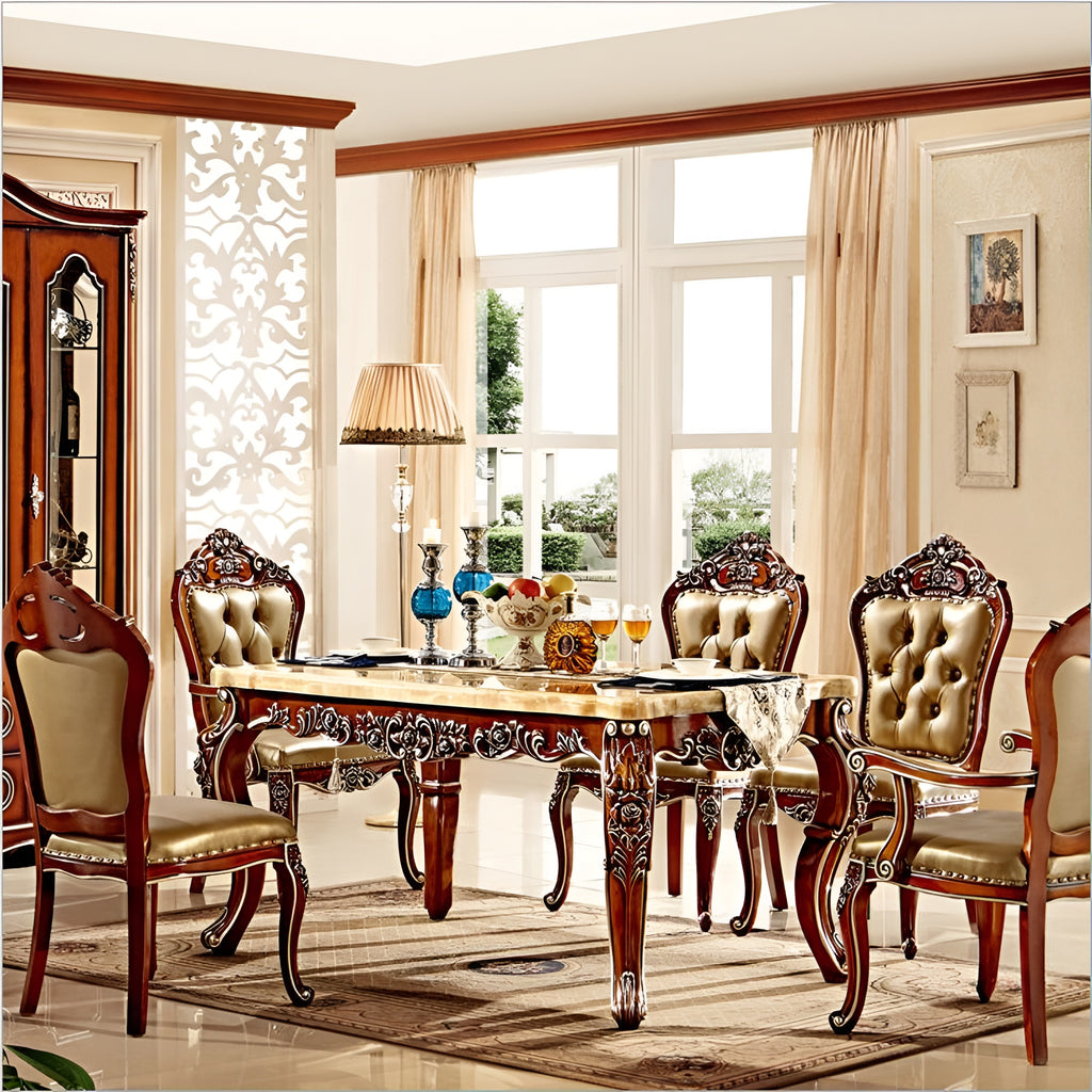 Brusten European Wooden Dining Table Set / Lixra