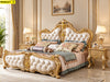 Antique Inspired European Style Leather Bed / Lixra