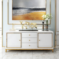 Light Glossy Wooden Modern Buffet Table / Lixra
