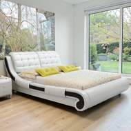Stylish Luxurious Aesthetic Soft Leather Bed / Lixra