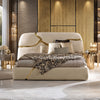 Golden Grace Luxurious Velvet Fabric Rectangular Bed / Lixra