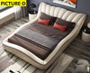 Stylish Wave Shape Modern Leather Bed / Lixra