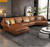 Exquisite Design Arc-Shaped Leather Sectional Sofa / Lixra