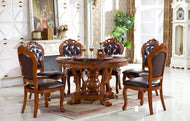 Antique Brusten European Wooden Dining Table Set / Lixra