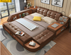 Multi-functional Button-Tufted Leather Bed / Lixra