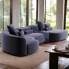 Graceful Comfort Stylish Curve-Shaped Velvet Sofa/ Lixra