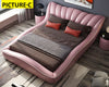 Stylish Wave Shape Modern Leather Bed / Lixra