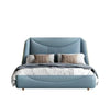 Modern Luxurious Leather Bed With Headboard / Lixra