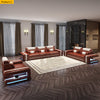 Marvellous Design Leather Recliner Sofa Set With LED Lights / Lixra