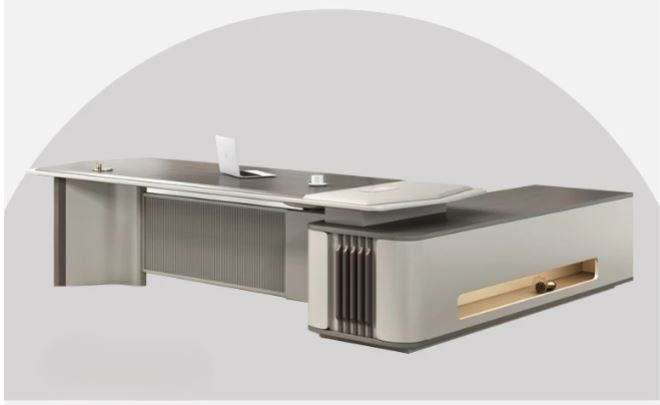 Modern L-Shaped Grill Design Computer Desk/ Lixra