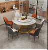 Luxurious Round Marble Dining Table Set