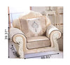 Aristocrat Fabric Sofa Set With Chaise/ Lixra