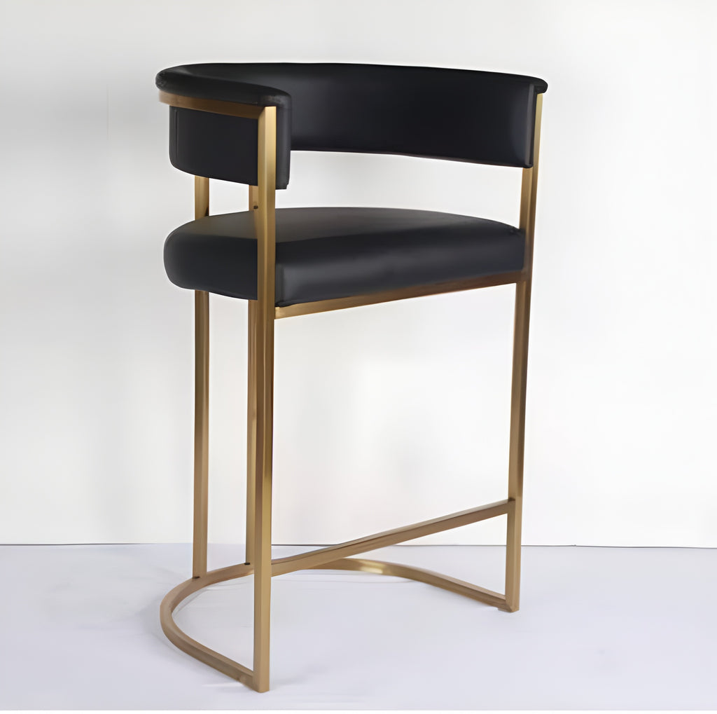 Modern Set of 3 Leather High-Raised Bar Stools / Lixra