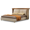 Contemporary Classic Luxurious Upholstered Leather Bed / Lixra