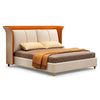 Contemporary Classic Luxurious Upholstered Leather Bed / Lixra