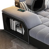 Modern Multifunctional Sectional Sofa with Microfiber Upholstery