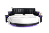 Luxurious Design Leather LED Round Bed / Lixra