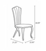 Set Of 2 Chic Design Black Velvet Metallic Dining Chair