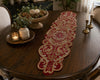 Red Gold Embroidered Table Runner / lixra