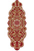Red Gold Embroidered Table Runner / lixra