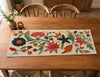 Handmade Beaded Floral Table Runner / Lixra