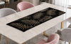 Black & Gold Leaf Table Runner With Placemate / Lixra