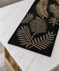 Black & Gold Leaf Table Runner With Placemate / Lixra