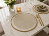 Elegant Ivory Pearl Beaded Placemat Set of 2 / Lixra