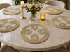 Gold & Ivory Paisley Beaded Placemat Set Of 2 / Lixra