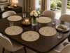 Ivory & Gold Mandala Beaded Placemat Set of 2 / Lixra
