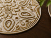 Ivory & Gold Mandala Beaded Placemat Set of 2 / Lixra