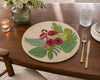 Beaded Flamingo Floral Placemat Set Of 2 / Lixra