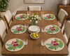 Beaded Flamingo Floral Placemat Set Of 2 / Lixra