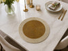 Gold and Ivory Beaded Placemat Set Of 2 / Lixra