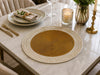 Gold and Ivory Beaded Placemat Set Of 2 / Lixra