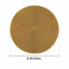 Golden Round Beaded Coaster Set Of 2 / Lixra