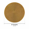 Golden Round Beaded Placemat Set Of 2 / Lixra