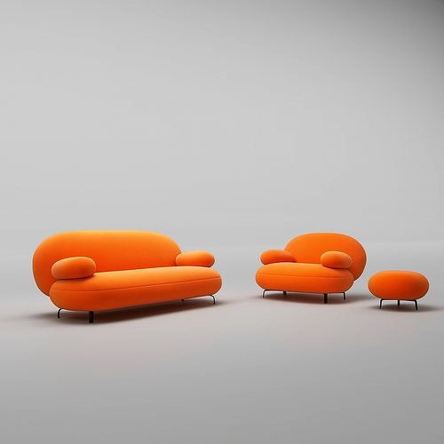 Wondrous Microfiber Fabric 3-Piece Sofa Set / Lixra