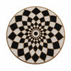 Black & Ivory Geometric Beaded Placemat Set of 2 / Lixra