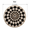 Black & Ivory Geometric Beaded Placemat Set of 2 / Lixra