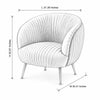 Scandinavian Style Fabric Accent Chair / Lixra