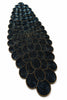 Black Beaded Table Runner with Gold Floral Design / Lixra