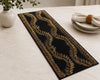Black and Gold Beaded Table Runner / Lixra