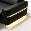 Modern L-Shaped Power Recliner LED Leather Sofa / Lixra