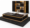 Luxurious LED Wooden Executive Computer Desk / Lixra