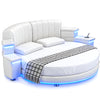 Luxurious Design Leather LED Round Bed / Lixra