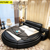 Italian Modern Designed Leather Round Bed